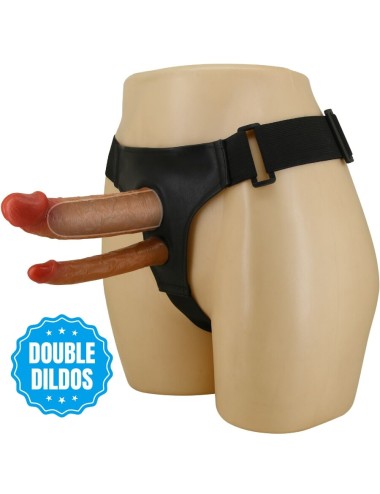 PRETTY LOVE - KEAVEN HARNESS BRIEFS UNIVERSAL & COMFORTABLE DOUBLE DILDO
