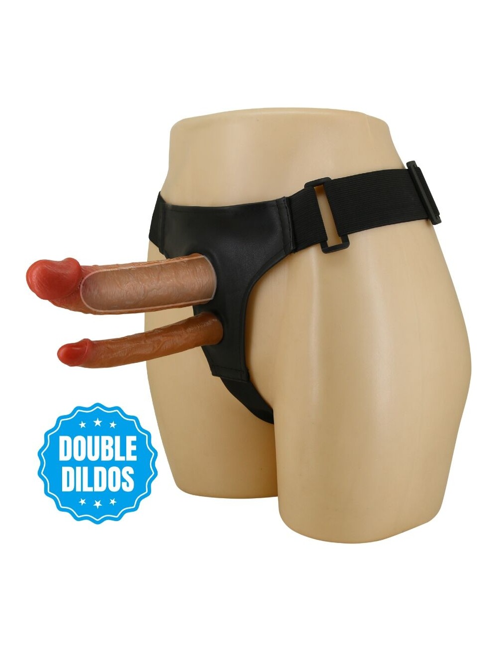 PRETTY LOVE - KEAVEN HARNESS BRIEFS UNIVERSAL & COMFORTABLE DOUBLE DILDO