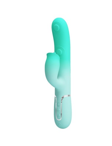 PRETTY LOVE - GIGI MULTIFUNCTION RABBIT VIBRATOR AQUA GREEN