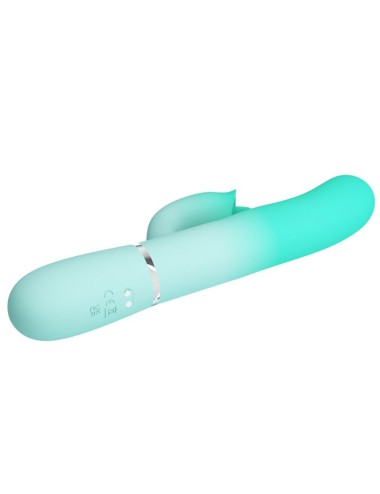 PRETTY LOVE - GIGI MULTIFUNCTION RABBIT VIBRATOR AQUA GREEN