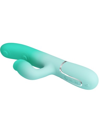 PRETTY LOVE - GIGI MULTIFUNCTION RABBIT VIBRATOR AQUA GREEN