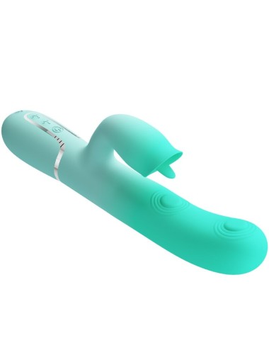 PRETTY LOVE - GIGI MULTIFUNCTION RABBIT VIBRATOR AQUA GREEN