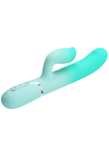 PRETTY LOVE - GIGI MULTIFUNCTION RABBIT VIBRATOR AQUA GREEN