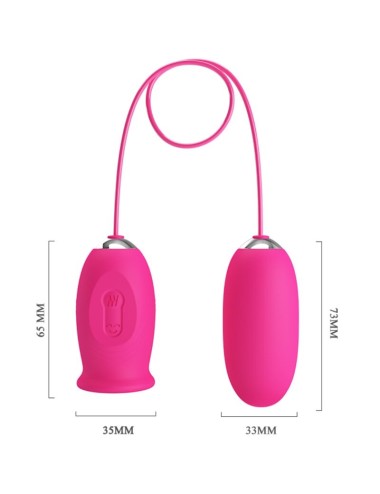 PRETTY LOVE - DAISY VIBRATING EGG + CLITORIS STIMULATING TONGUE PINK