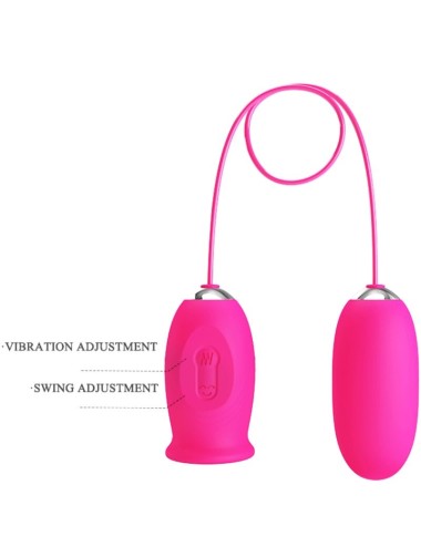 PRETTY LOVE - DAISY VIBRATING EGG + CLITORIS STIMULATING TONGUE PINK