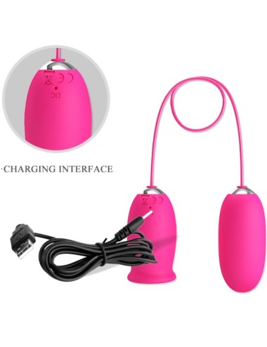 PRETTY LOVE - DAISY VIBRATING EGG + CLITORIS STIMULATING TONGUE PINK