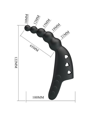 PRETTY LOVE - JORDIN FINGER VIBRATOR 10 VIBRATIONS BLACK