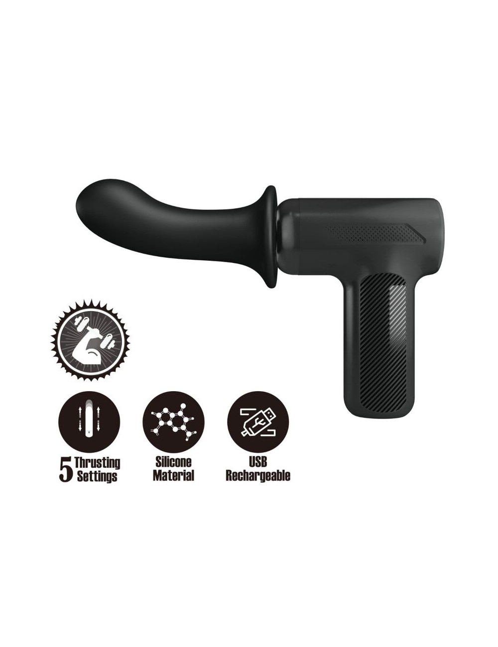 PRETTY LOVE - DJ DOCTOR MASSAGER 5 SETTINGS BLACK