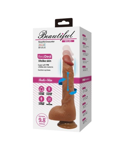 BAILE - BEAUTIFUL WILKS 5 SETTING REALISTIC VIBRATOR 25 CM MULATO