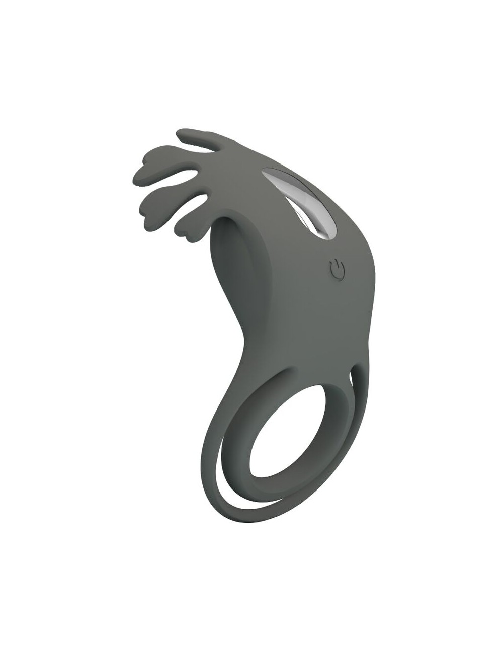 PRETTY LOVE - RUBEN DOUBLE VIBRATING RING WITH STIMULATOR GRAY