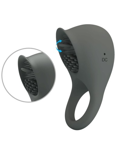 PRETTY LOVE - NIMBUS VIBRATOR RING WITH TONGUE GRAY