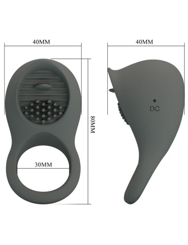 PRETTY LOVE - NIMBUS VIBRATOR RING WITH TONGUE GRAY