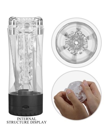 PRETTY LOVE - TAMARA MALE MASTURBATOR MULTI-SPEED VIBRATOR BLACK