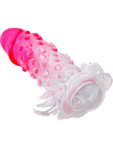 PRETTY LOVE - WILFORD REALISTIC ENLARGEMENT SHEATH WITH EMBOSSED PENIS PINK