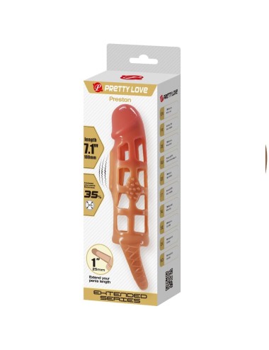 PRETTY LOVE - PRESTON VIBRATING PENIS SLEEVE 18 CM
