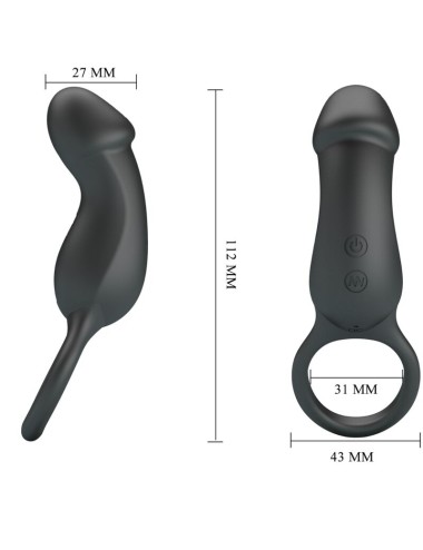PRETTY LOVE - TRAE RING & VIBRATOR BLACK