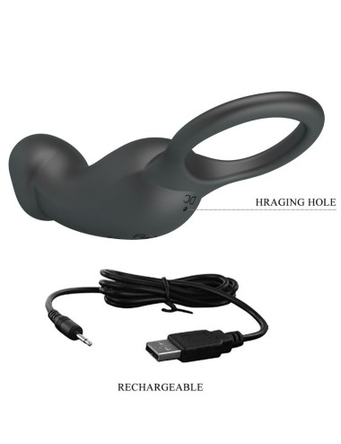 PRETTY LOVE - TRAE RING & VIBRATOR BLACK