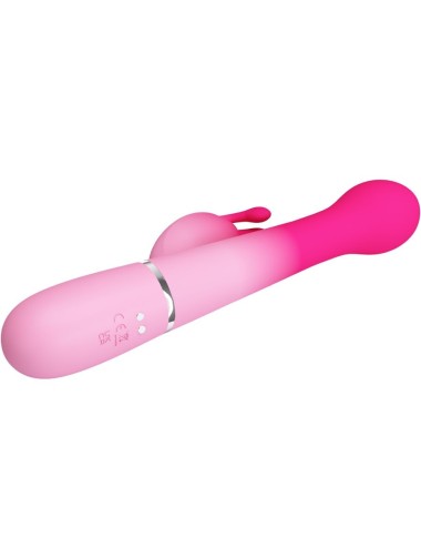 PRETTY LOVE - DEJON 3 IN 1 MULTIFUNCTION RABBIT VIBRATOR PINK