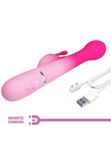 PRETTY LOVE - DEJON 3 IN 1 MULTIFUNCTION RABBIT VIBRATOR PINK