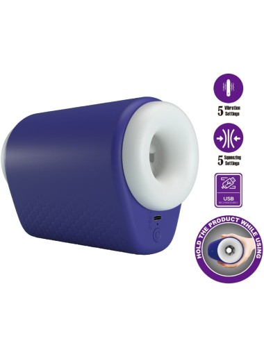 PRETTY LOVE - DJ LADY MALE MASTURBATOR WITH VIBRATION 5 SETTINGS PURPLE