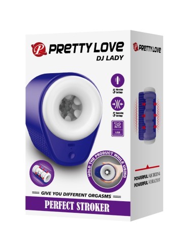 PRETTY LOVE - DJ LADY MALE MASTURBATOR WITH VIBRATION 5 SETTINGS PURPLE
