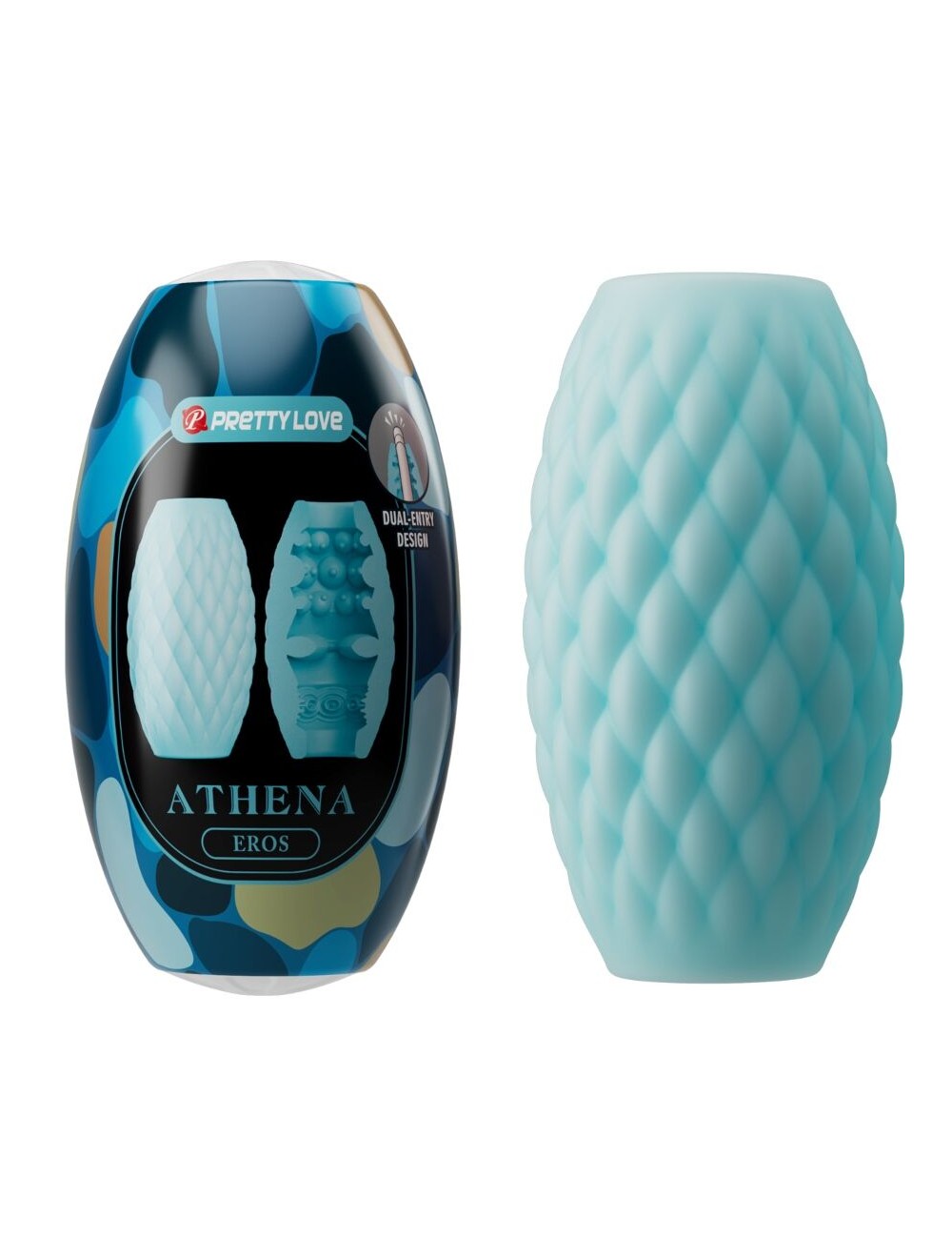 PRETTY LOVE - ATHENA EROS SILICONE MALE MASTURBATOR SKY BLUE