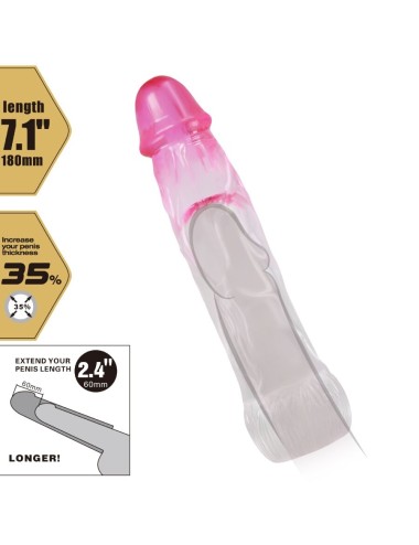 PRETTY LOVE - NERON REALISTIC 6 CM ENLARGEMENT SHEATH FOR  PENIS PINK