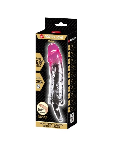 PRETTY LOVE - ODES REALISTIC 2 CM ENLARGEMENT SHEATH FOR PENIS PINK