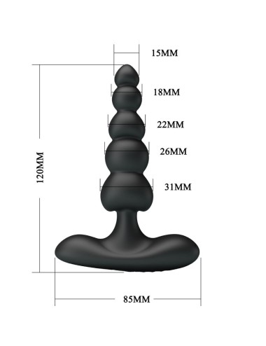 PRETTY LOVE - SIDNEY ANAL VIBRATOR 10 VIBRATIONS BLACK