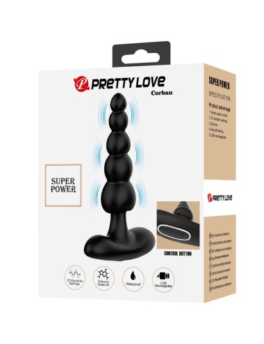 PRETTY LOVE - SIDNEY ANAL VIBRATOR 10 VIBRATIONS BLACK
