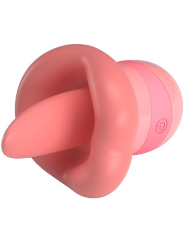 PRETTY LOVE - KYLEE TONGUE CLITORIS STIMULATOR 10 VIBRATIONS NUDE PINK