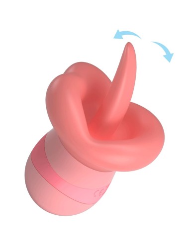 PRETTY LOVE - KYLEE TONGUE CLITORIS STIMULATOR 10 VIBRATIONS NUDE PINK