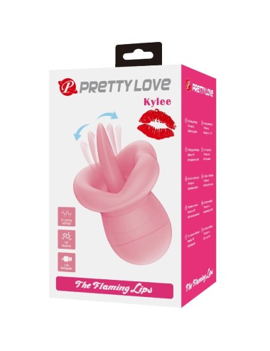 PRETTY LOVE - KYLEE TONGUE CLITORIS STIMULATOR 10 VIBRATIONS NUDE PINK