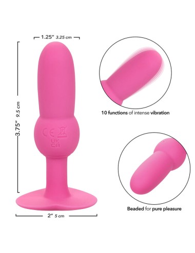 CALEXOTICS - FIRST TIME ANAL PLUG BEADED PROBE 10 VIBRATIONS PINK