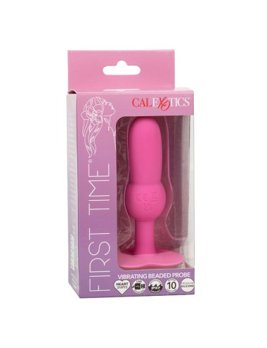 CALEXOTICS - FIRST TIME ANAL PLUG BEADED PROBE 10 VIBRATIONS PINK