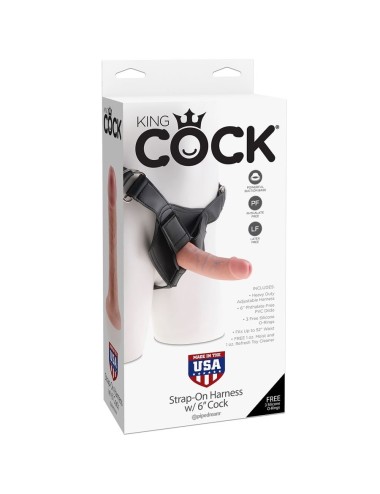 KING COCK - HARNESS WITH REALISTIC PENIS 15.20 CM