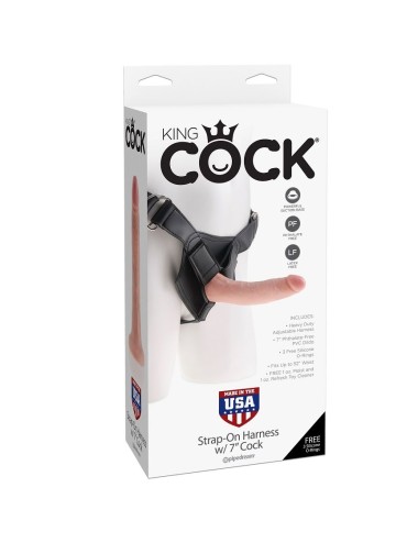 KING COCK - HARNESS WITH REALISTIC PENIS NATURAL 17.8 CM