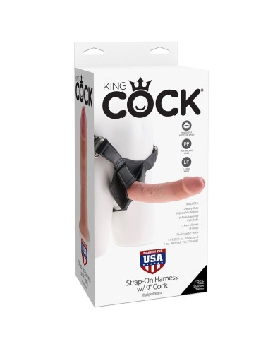 KING COCK - HARNESS WITH NATURAL REALISTIC PENIS 22.9 CM