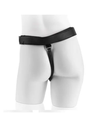 KING COCK - HARNESS WITH BLACK REALISTIC PENIS 22.9 CM