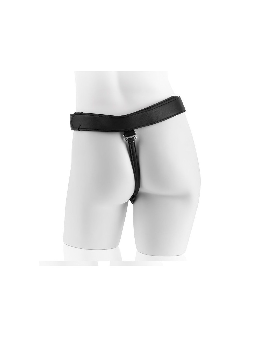 KING COCK - HARNESS WITH BLACK REALISTIC PENIS 22.9 CM