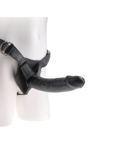KING COCK - HARNESS WITH BLACK REALISTIC PENIS 22.9 CM
