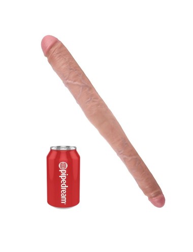 KING COCK SLIM DOUBLE DILDO FLESH 40.6 CM