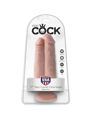 KING COCK - TWO COCKS ONE HOLE 20.3 CM