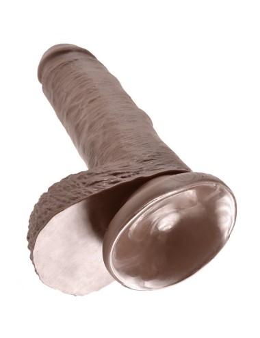 KING COCK - 7 DILDO BROWN WITH BALLS 17.8 CM