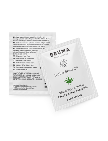 BRUMA - SATIVA SEED OIL SLIDING GEL WARMING CANNABIS FLAVOR 6 ML