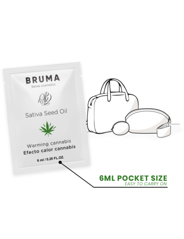 BRUMA - SATIVA SEED OIL SLIDING GEL WARMING CANNABIS FLAVOR 6 ML