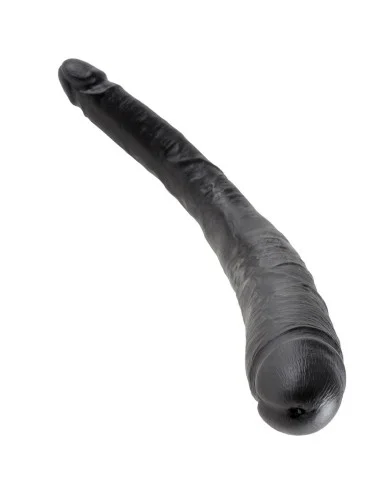 KING COCK SLIM DOUBLE DILDO BLACK 40.6 CM