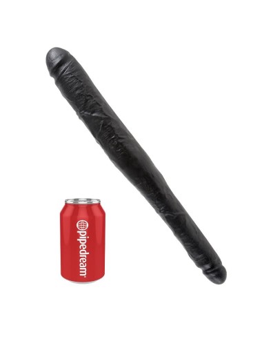 KING COCK SLIM DOUBLE DILDO BLACK 40.6 CM