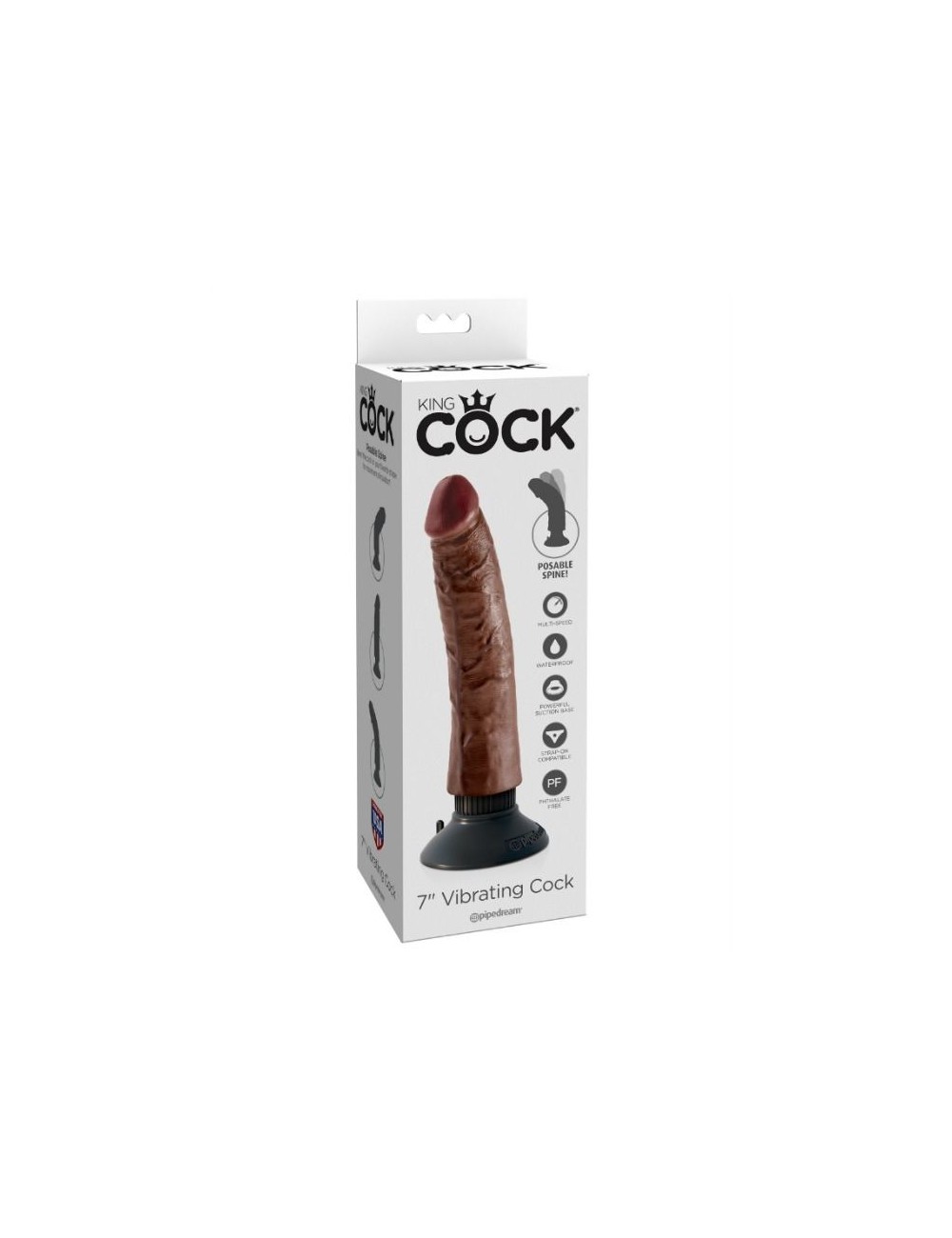 KING COCK - VIBRATING COCK BROWN 17.78 CM KING COCK - VIBRATING COCK BROWN 17.78 CM