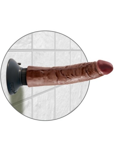 KING COCK - VIBRATING COCK BROWN 17.78 CM